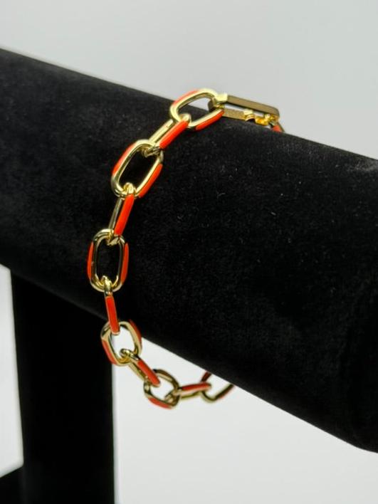 Orange Chain Bracelet