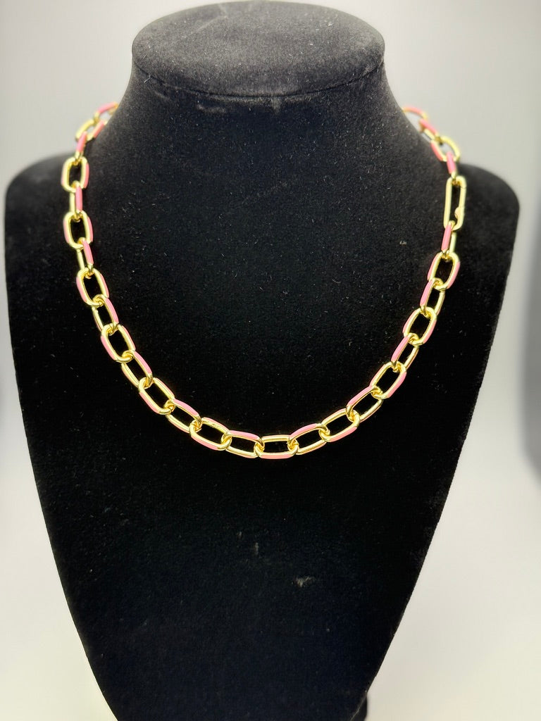 Pink Chain Necklace