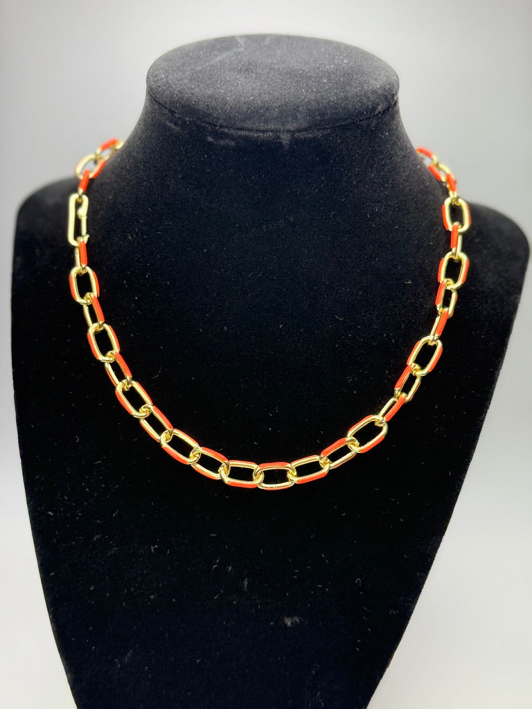 Orange Chain Necklace